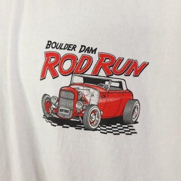 Boulder Dam Rod Run Drifters T Shirt Vintage Y2K 2003 Hot Rod Car Show Mens 2XL - Picture 3 of 6
